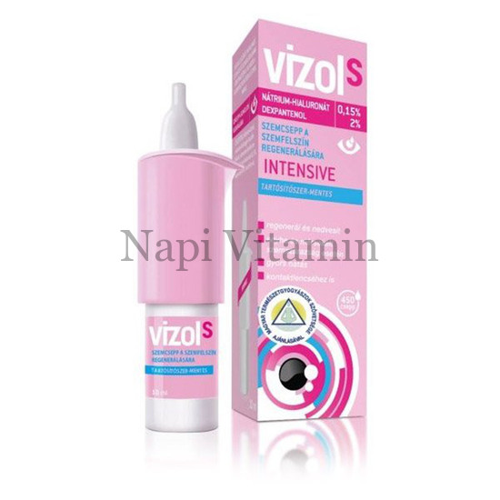 Vizol S Intensive szemcsepp enyhe szemszárazságra 10ml